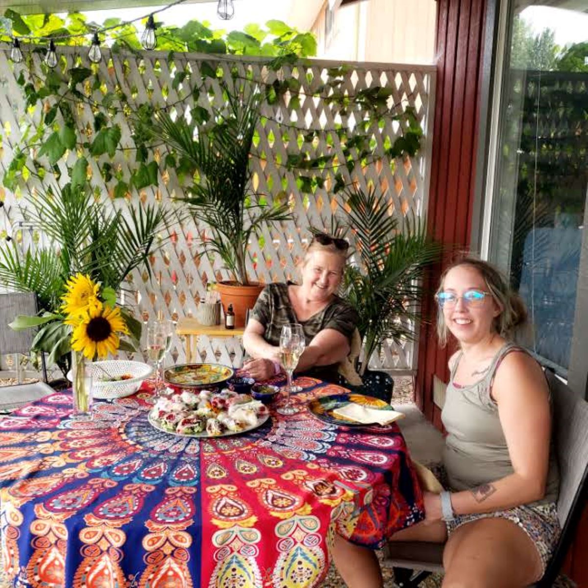 A Sommelier's Wine Pairing — old world versus new world tasting on the garden patio